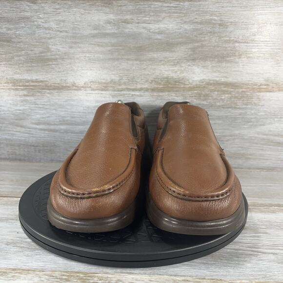 SAS Mens Side Gore Handcrafted Brown Leather Loafers Size 10.5 W - Picture 2 of 8